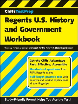cover image of CliffsTestPrep Regents U.S. History and Government Workbook